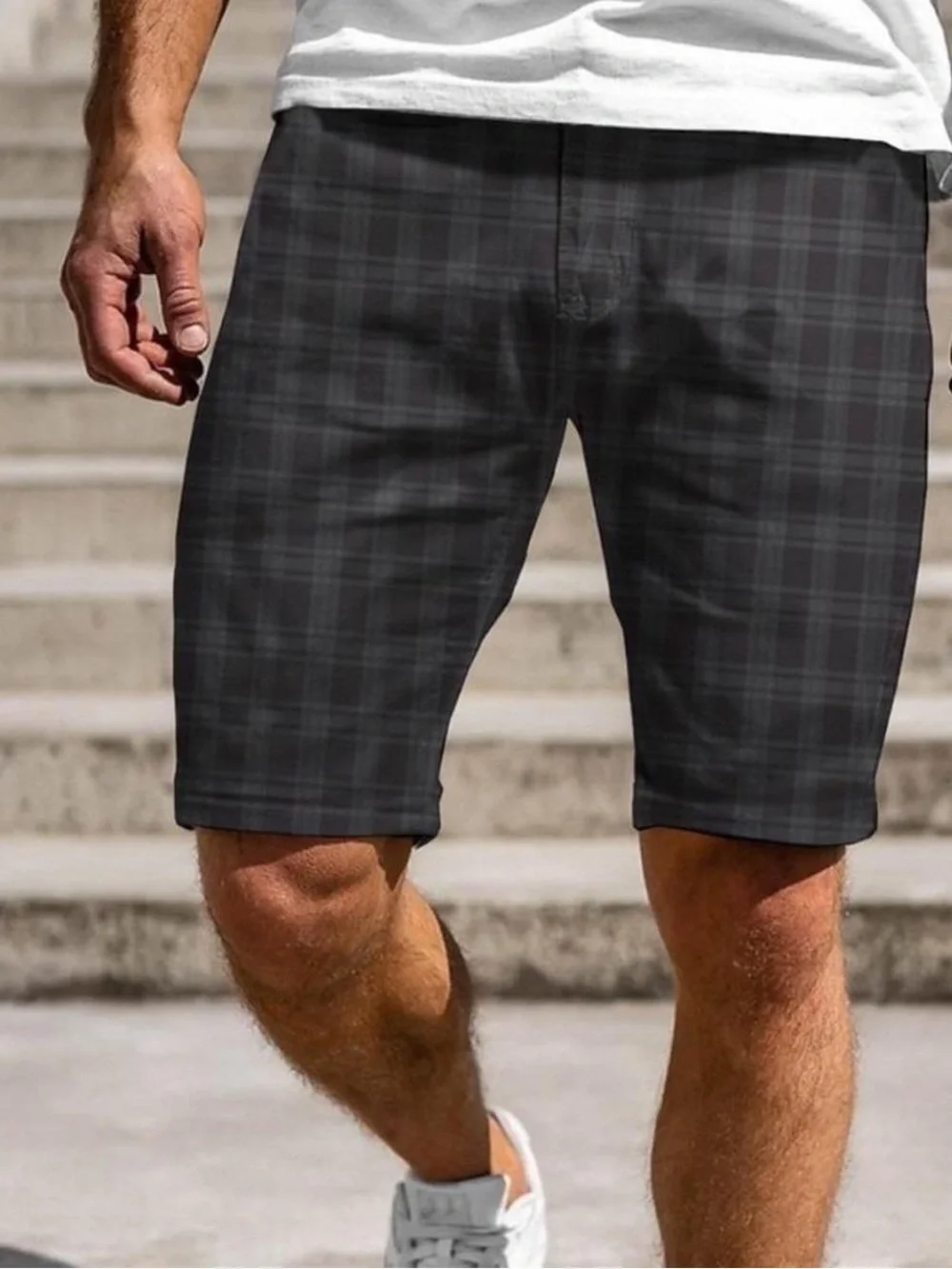 Nike Golf Dri-FIT Plaid Shorts Mens 38 Gray Check Performance